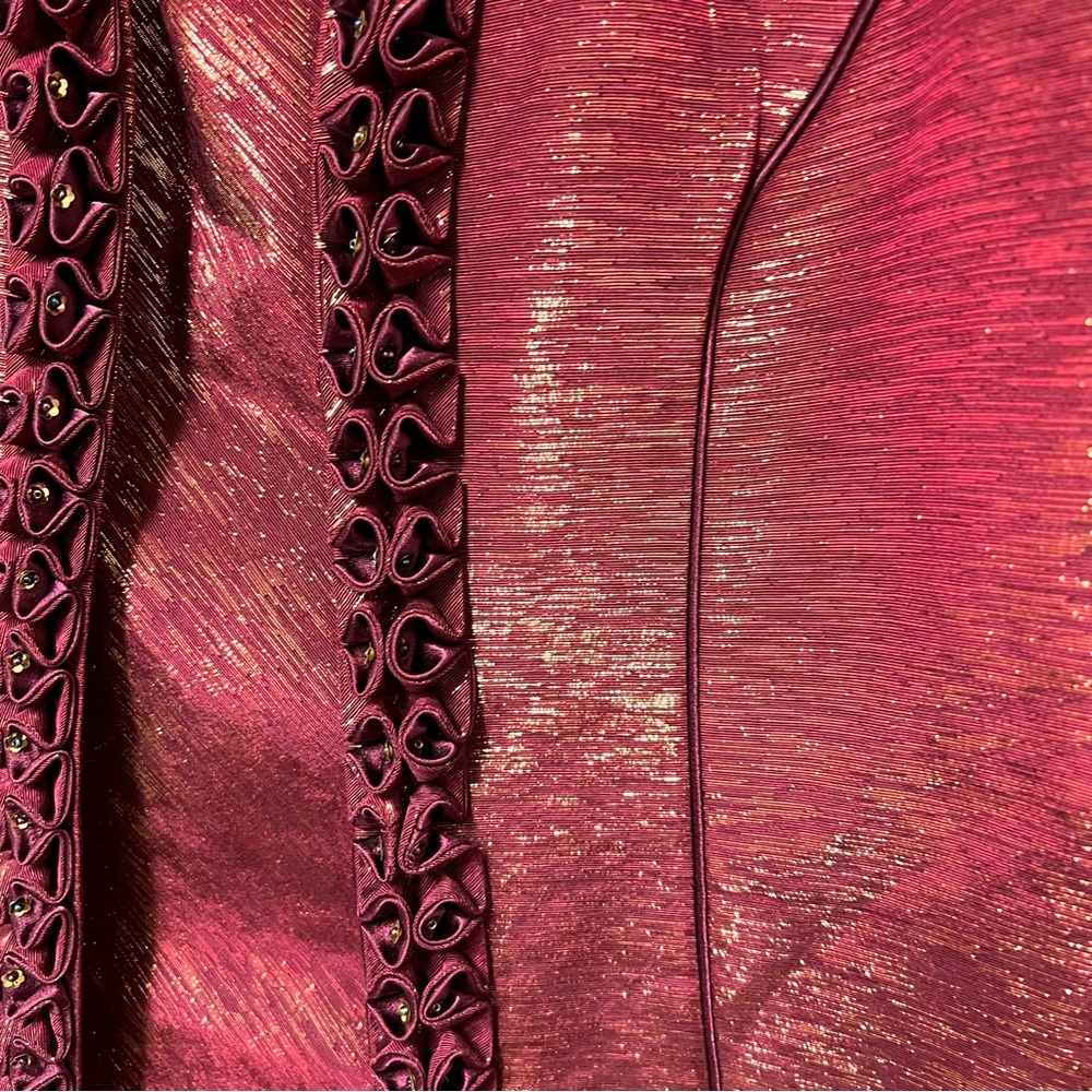 Milano Shimmering Metallic Striped Skirt Set - Picture 6 of 16